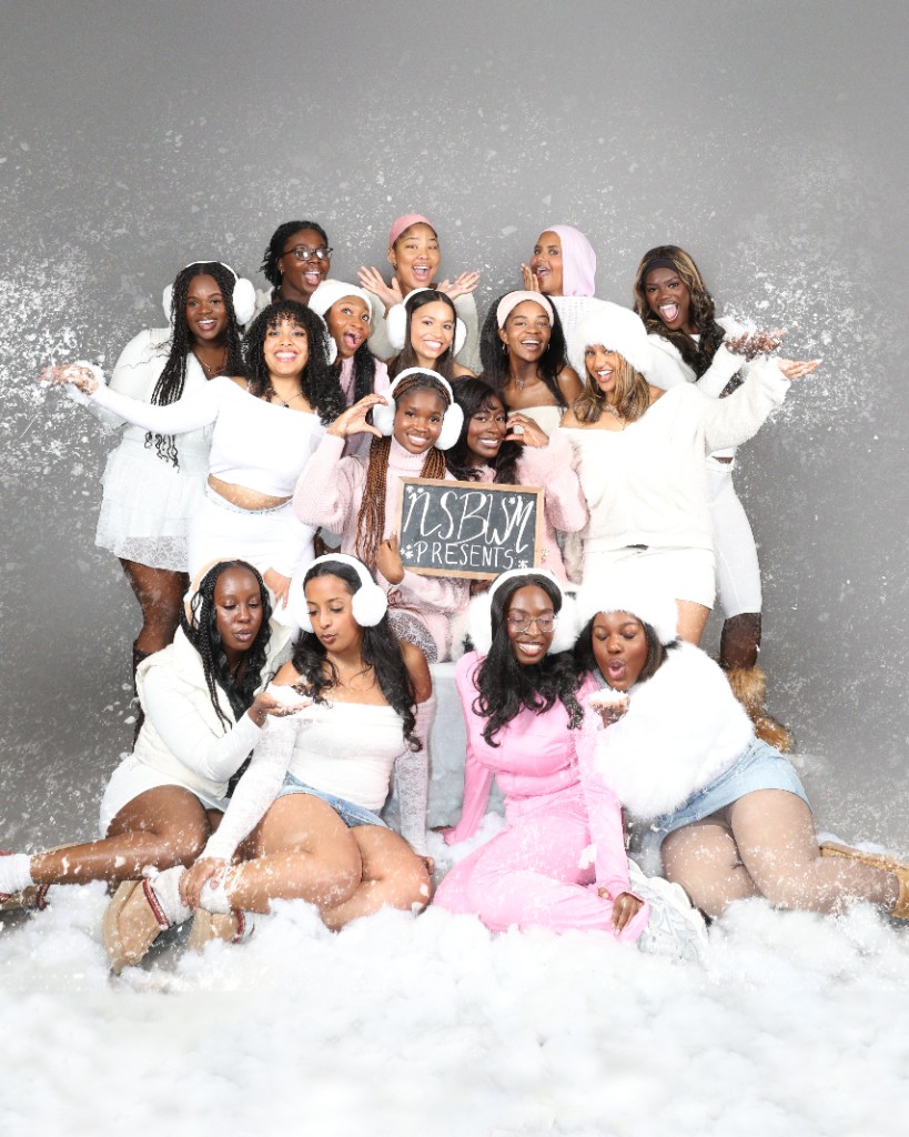 Group portrait in winter white theme